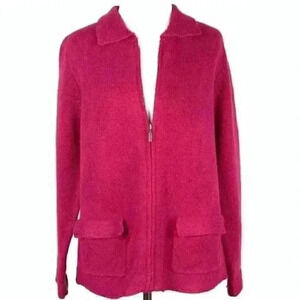 Lands end cardigan sweater sz S 6-8 100% lambswool